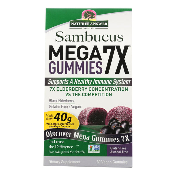 Nature's Answer Sambucus - Mega - Gummies - 7x - 30 Count - Vita-Shoppe.com