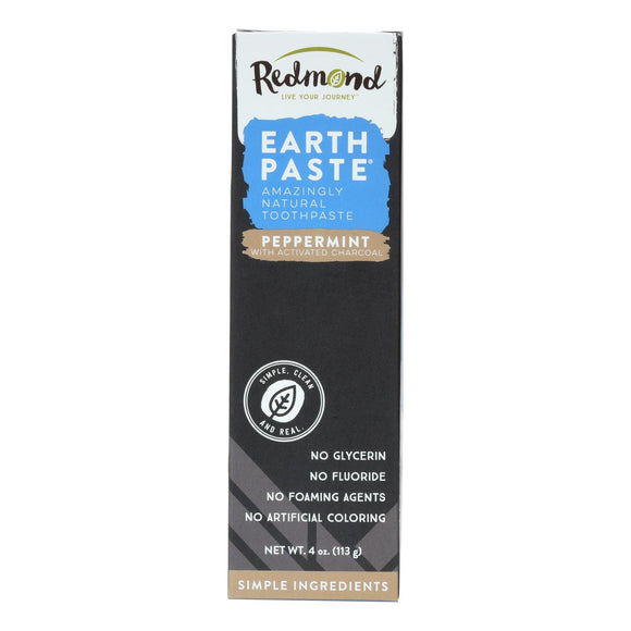 Redmond Life Earthpaste - Peppermint Charcoal - 4 Oz - Vita-Shoppe.com