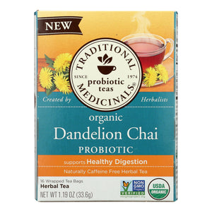 Traditional Medicinals - Probtc Tea Dandeln Ch - Case Of 6 - 16 Bag - Vita-Shoppe.com