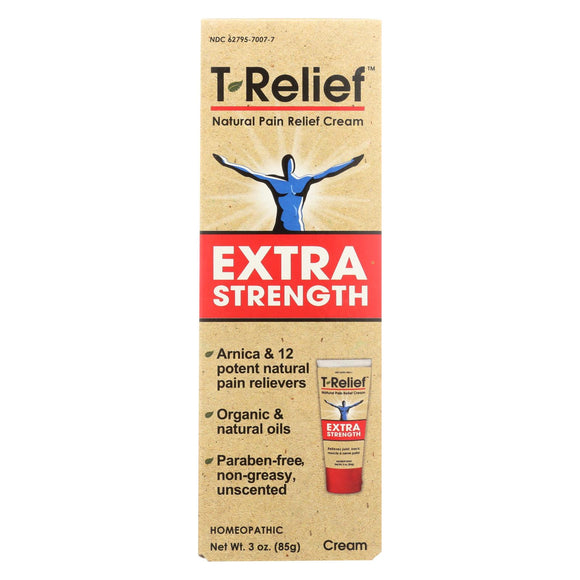 T-relief - Natural Pain Relief Cream - Extra Strength - 3 Oz. - Vita-Shoppe.com