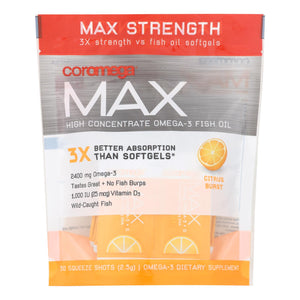 The Coromega Company - Max Omega 3 Citrus Burst - 1 Each - 30 Ct - Vita-Shoppe.com