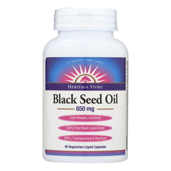Heritage Store Black Seed Oil Dietary Supplement  - 1 Each - 90 Vcap - Vita-Shoppe.com