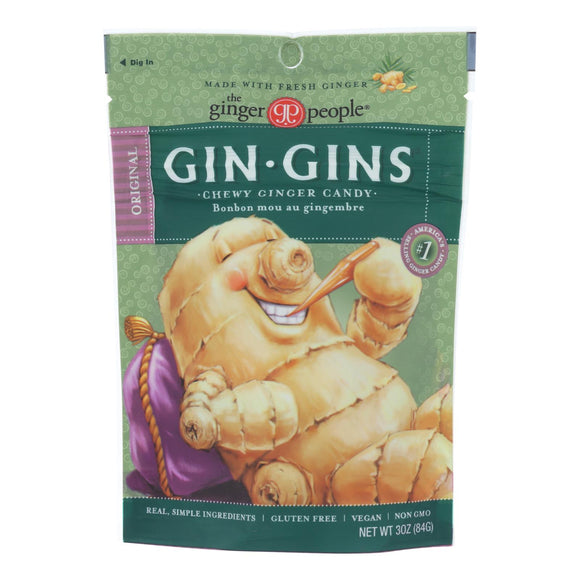 Ginger People - Gin Gins Chewy Ginger Candy - Original - Case Of 12 - 3 Oz. - Vita-Shoppe.com