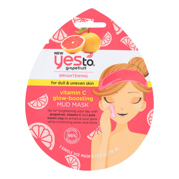 Yes To - Grapefruit - Vitamin C Glow-boosting Mud Mask - Brightening - Case Of 6 - 0.33 Fl Oz. - Vita-Shoppe.com
