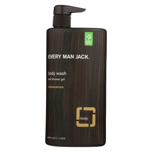 Every Man Jack Body Wash Sandalwood Body Wash -  33.8 Fl Oz. - Vita-Shoppe.com