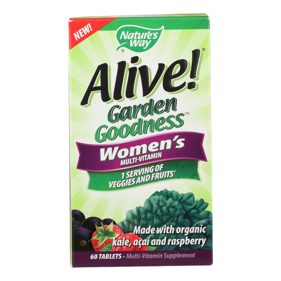 Nature's Way - Alive! Garden Goodness Women's Multi-vitamin - 60 Tablets - Vita-Shoppe.com