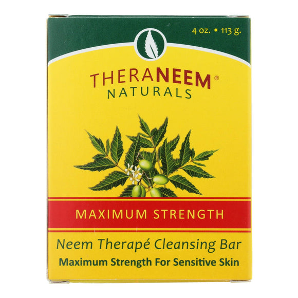 Theraneem Naturals Maximum Strength Neem Therape Cleansing Bar  - Case Of 3 - 4 Oz - Vita-Shoppe.com