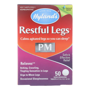 Hylands Homeopathic - Restful Legs Pm - 50 Tab - Vita-Shoppe.com
