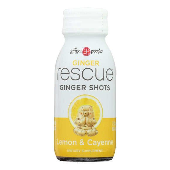 Ginger People - Ginger Shot Rescue Lemon Cynn - Case Of 12 - 2 Fz - Vita-Shoppe.com
