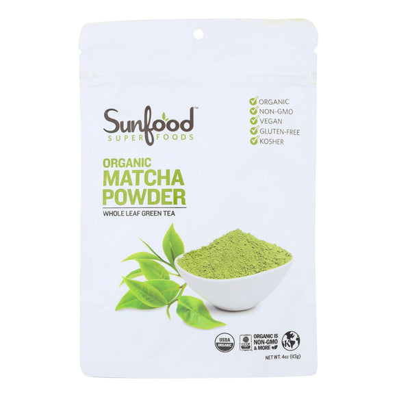 Sunfood - Matcha Powder Green Tea - 1 Each -4 Oz - Vita-Shoppe.com