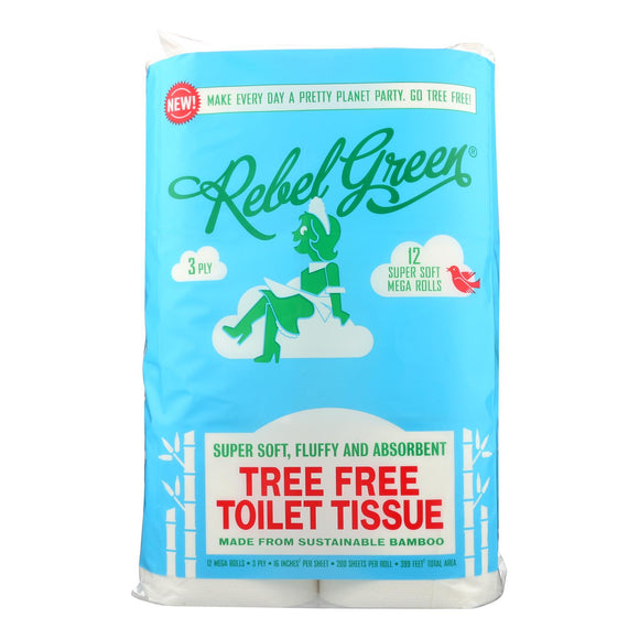 Rebel Green - Toilet Tissue Tree Free - Case Of 8 - 12 Ct - Vita-Shoppe.com