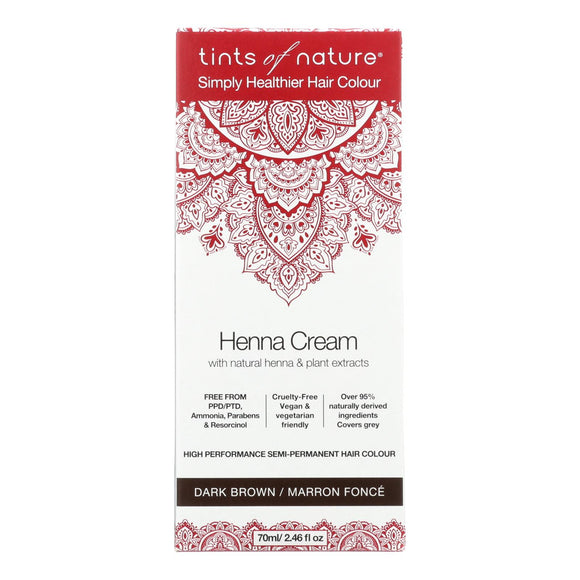 Tints Of Nature - Henna Cream Dark Brown - 2.46 Fz - Vita-Shoppe.com