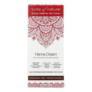 Tints Of Nature - Henna Cream Mahogany Red - 2.46 Fz - Vita-Shoppe.com