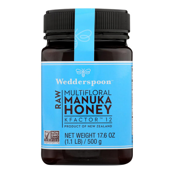 Wedderspoon Raw Manuka Honey Kfactor 12  - Case Of 6 - 17.6 Oz - Vita-Shoppe.com