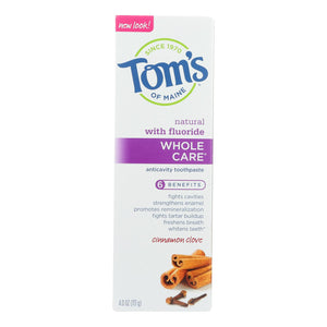 Tom's Of Maine - Tp Whole Care Cinnamn Clove - Case Of 6 - 4 Oz - Vita-Shoppe.com