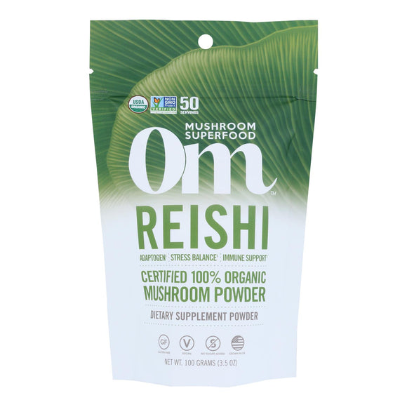 Om - Reishi Organic Powder 100grm - 1 Each - 3.5 Oz - Vita-Shoppe.com