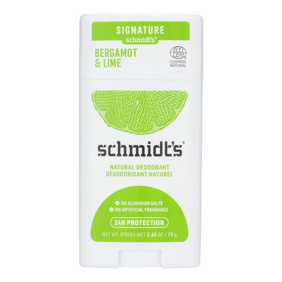 Schmidt's - Deodorant Brgmnt&lme Stk - 1 Each - 2.65 Oz - Vita-Shoppe.com