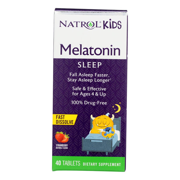 Natrol - Melatn Kids 1mg Fd Straw - 1 Each - 40 Tab - Vita-Shoppe.com