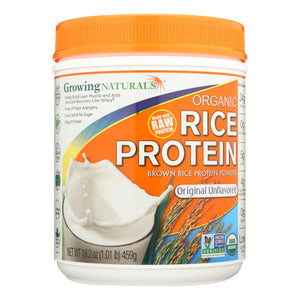 Growing Naturals - Rice Protein Powder Orignal - 1 Each - 16.19 Oz - Vita-Shoppe.com