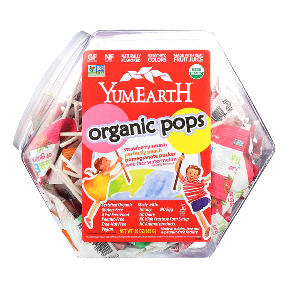 Yumearth Counter Top Assorted Fruit Lollipops Bin  - 1 Each - 30 Oz - Vita-Shoppe.com