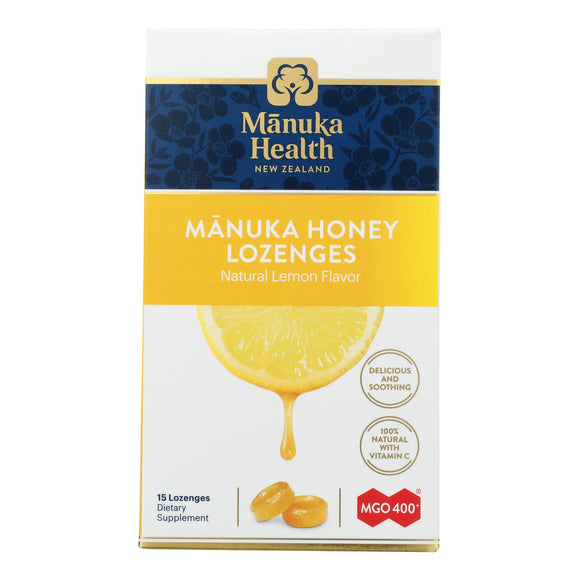 Manuka Health - Loz Honey Mgo 400+ Lemon - 1 Each -15 Count - Vita-Shoppe.com