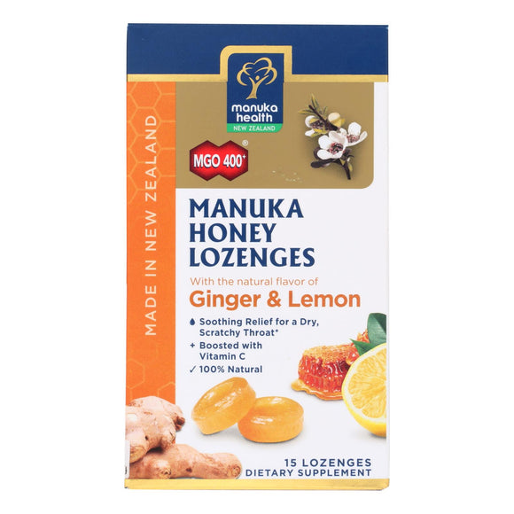 Manuka Health - Loz Honey Mgo 400+lem Ginger - 1 Each 1-15 Ct - Vita-Shoppe.com