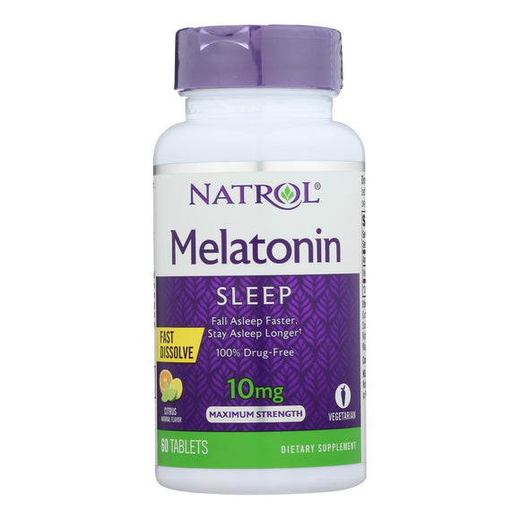 Natrol - Melatonin 10mg F-d Citrus - 1 Each - 60 Tab - Vita-Shoppe.com