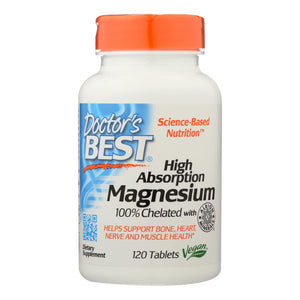 Doctor's Best - Chelated Magnesium Hi Abs - 1 Each-120 Tab - Vita-Shoppe.com