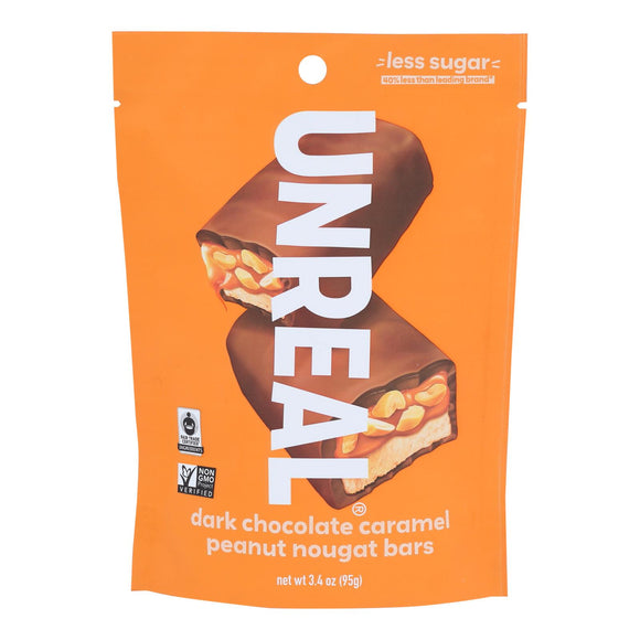 Unreal - Bar Chocolate Caramel Peanut Noug - Case Of 6-3.4 Oz - Vita-Shoppe.com