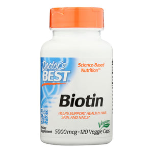 Doctor's Best - Biotin 5000 Mcg - 1 Each-120 Vcap - Vita-Shoppe.com