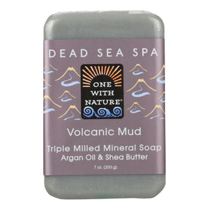 One With Nature - Bar Soap Volcanic Mud - 1 Each 1-7 Oz - Vita-Shoppe.com