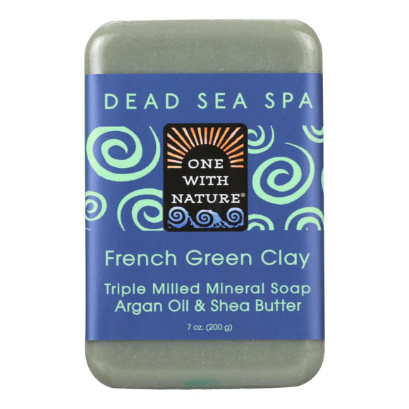 One With Nature - Bar Soap French Green Clay - 1 Each 1-7 Oz - Vita-Shoppe.com