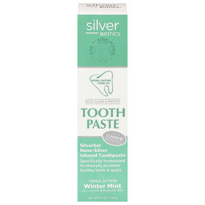 Silver Biotics - Toothpaste Winter Mint - 1 Each-4 Oz - Vita-Shoppe.com