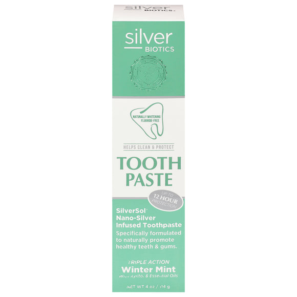 Silver Biotics - Toothpaste Winter Mint - 1 Each-4 Oz - Vita-Shoppe.com