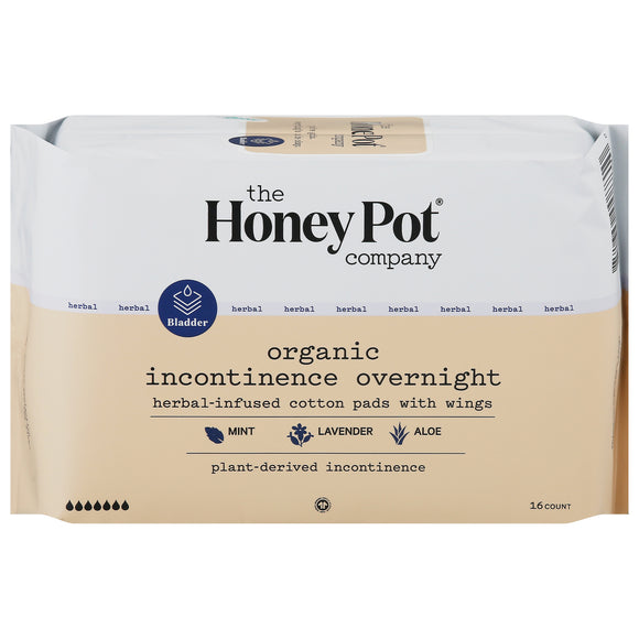 The Honey Pot - Pad Incont Night Hrbl - 1 Each-16 Ct - Vita-Shoppe.com