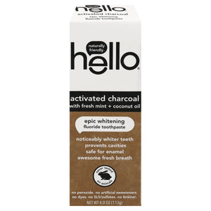 Hello Products Llc - Tpst Actvt Char Whtning - Case Of 6-4 Oz - Vita-Shoppe.com