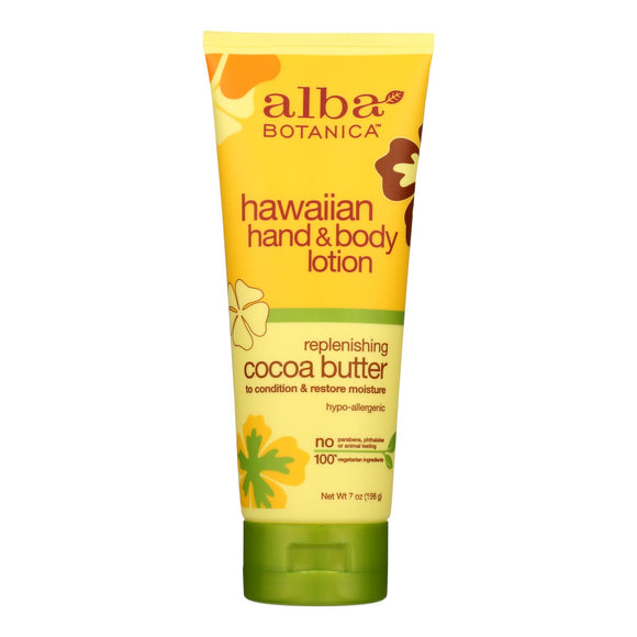 Alba Botanica - Hand & Body Lotion Haw Cocoa Butter - 1 Each 1-6 Fz - Vita-Shoppe.com