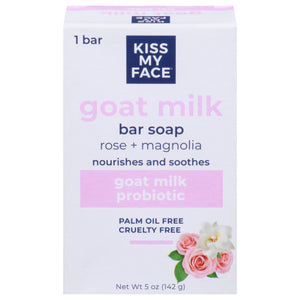 Kiss My Face - Br Soap Goatmlk Rose/magn - 1 Each-5 Oz - Vita-Shoppe.com