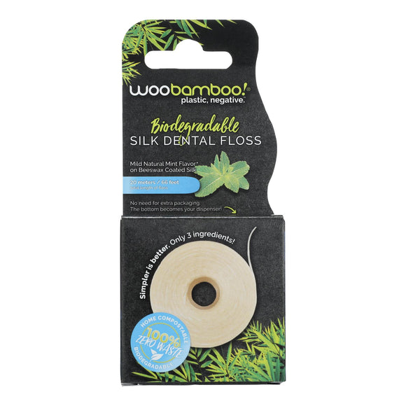 Woobamboo - Floss Silk Mint 20 Meters - Case Of 6-ct - Vita-Shoppe.com