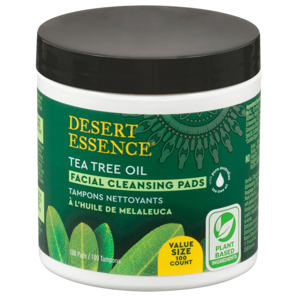 Desert Essence - Face Clns Pads Ttree Oil - 1 Each-100 Ct - Vita-Shoppe.com