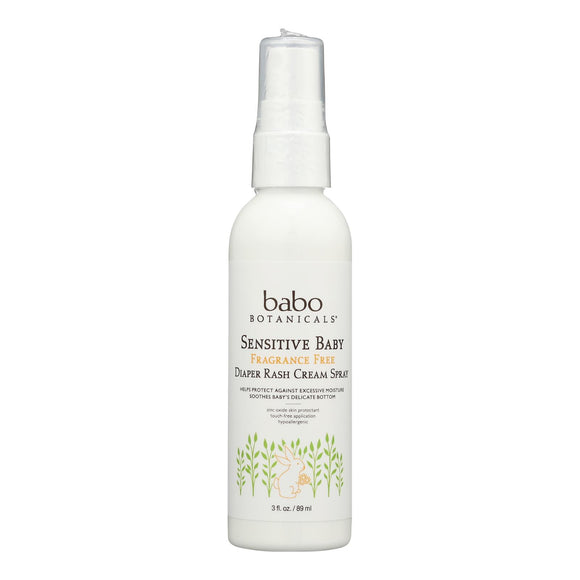 Babo Botanicals - Diaper Cream Spry Sensitive - 1 Each -3 Fz - Vita-Shoppe.com