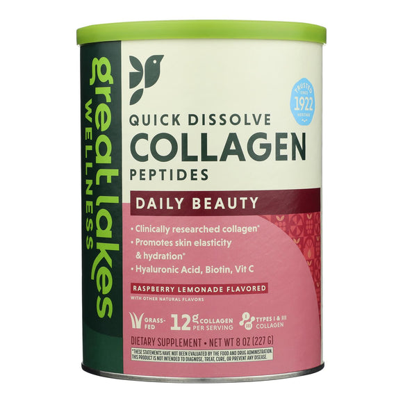 Great Lakes Wellness - Collagen Peptds Raspberry Lemon - 1 Each-8 Oz - Vita-Shoppe.com