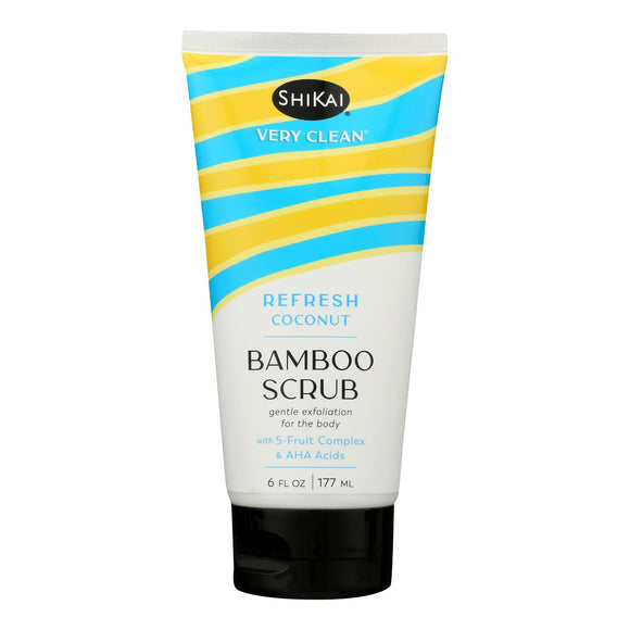 Shikai Products - Bmboo Scrub Refresh Coconut - 1 Each-6 Fz - Vita-Shoppe.com