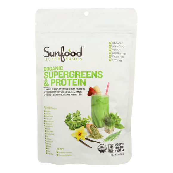 Sunfood - Supergreens Protein - 1 Each-8 Oz - Vita-Shoppe.com