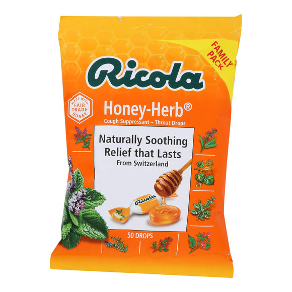 Ricola - Cough Drop Honey Herb - Case Of 6-45 Ct - Vita-Shoppe.com