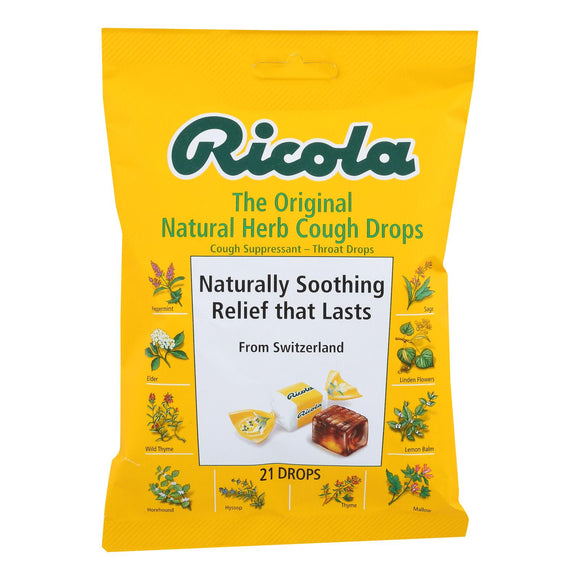 Ricola - Cough Drop Original Herb - Case Of 8-21 Ct - Vita-Shoppe.com