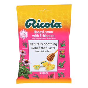 Ricola - Cough Drop Ech Honey Lemon - Case Of 8-19 Ct - Vita-Shoppe.com