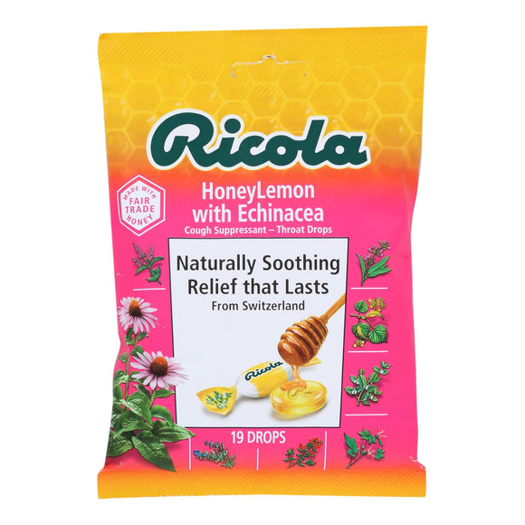 Ricola - Cough Drop Ech Honey Lemon - Case Of 8-19 Ct - Vita-Shoppe.com