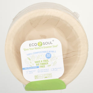 Ecosoul - Round Bowls 16 Oz Bagasse - Case Of 8-50 Ct - Vita-Shoppe.com