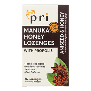 Pacific Resources International - Lozenges Organic Aniseed & Honey - 1 Each-16 Count - Vita-Shoppe.com